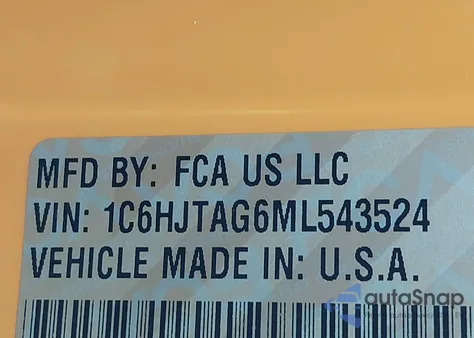 2021 Jeep Gladiator Sport S 4X4 из США, поврежденный, VIN 1C6HJTAG6ML543524